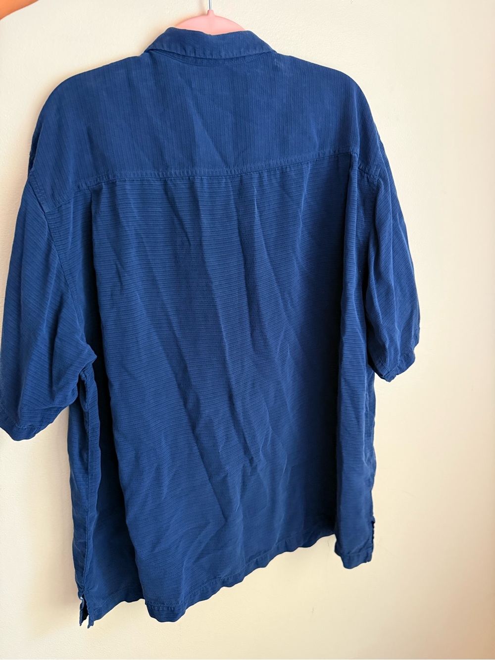 Tommy Bahama Blue silk Textured Casual Button-Down Shirt men’s xl - Picture 5 of 12